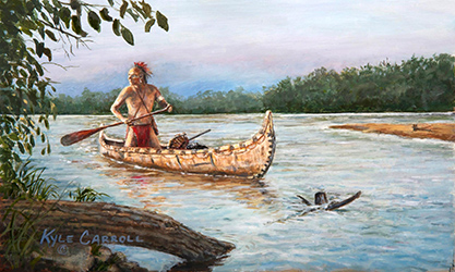 Loinclothed hobby; Obrázek dne - the picture od the day - ’awa rel - Kyle Carroll, on a canoe and loinclothed