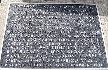 Glen RoseT X - SomervellCountyCourthouse Historical  Marker