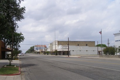 Karnes City Texas Saturday morning street scene