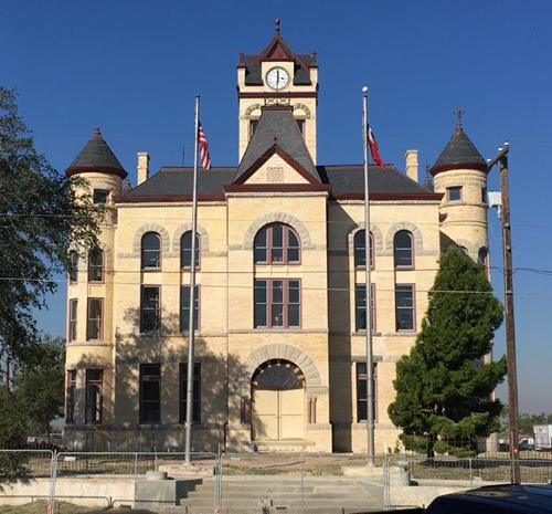 TX - Karnes County Courthouse, east  entrance