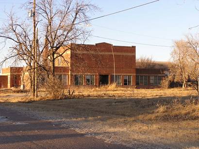 Wingate Texas school, wintry scene