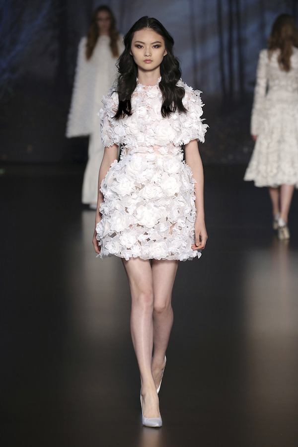 PARIS, FRANCE - JULY 10: A model walks the runway during the Ralph & Russo show as part of Paris Fashion Week - Haute Couture Fall/Winter 2014-2015 at Pavillon Cambon Capucines on July 10, 2014 in Paris, France. (Photo by Richard Bord/Getty Images)