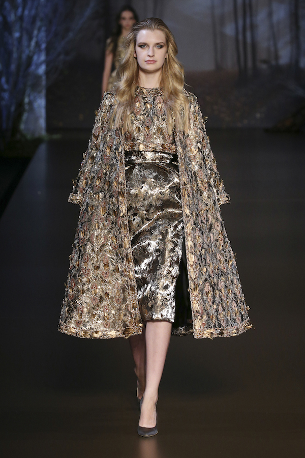 PARIS, FRANCE - JULY 10: A model walks the runway during the Ralph & Russo show as part of Paris Fashion Week - Haute Couture Fall/Winter 2014-2015 at Pavillon Cambon Capucines on July 10, 2014 in Paris, France. (Photo by Richard Bord/Getty Images)