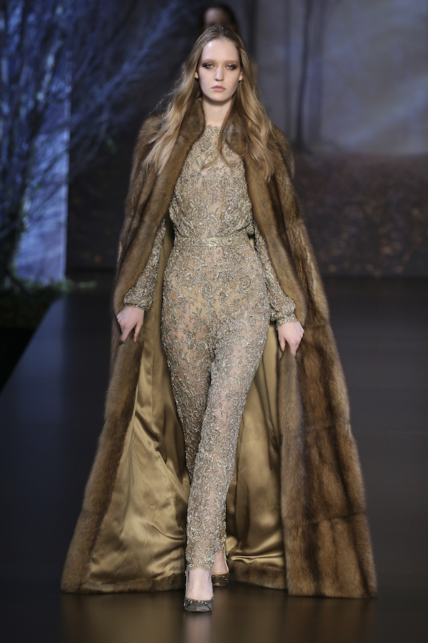 PARIS, FRANCE - JULY 10: A model walks the runway during the Ralph & Russo show as part of Paris Fashion Week - Haute Couture Fall/Winter 2014-2015 at Pavillon Cambon Capucines on July 10, 2014 in Paris, France. (Photo by Richard Bord/Getty Images)