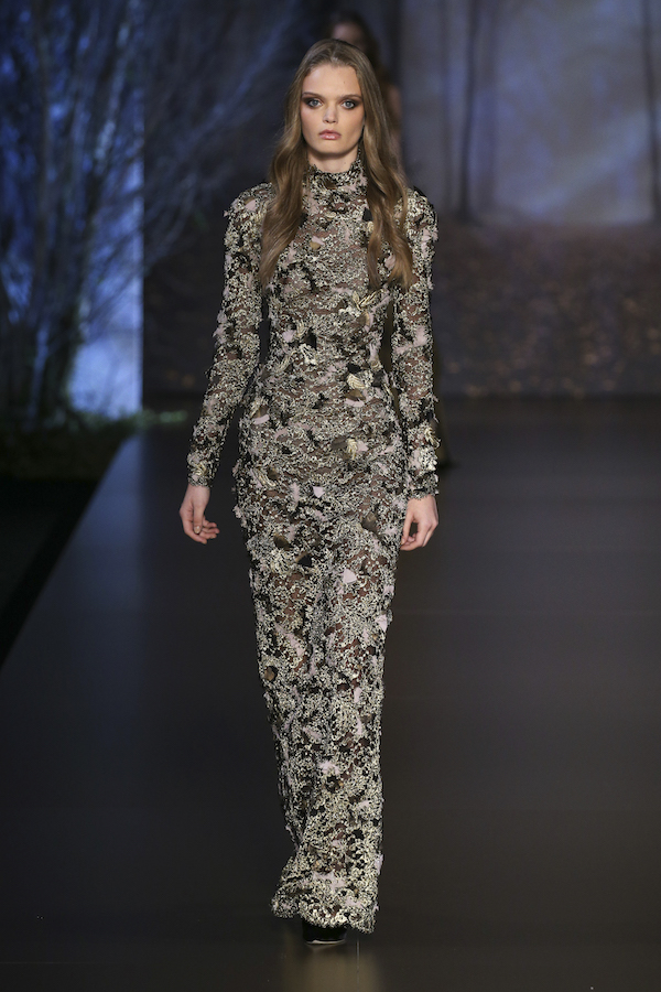 PARIS, FRANCE - JULY 10: A model walks the runway during the Ralph & Russo show as part of Paris Fashion Week - Haute Couture Fall/Winter 2014-2015 at Pavillon Cambon Capucines on July 10, 2014 in Paris, France. (Photo by Richard Bord/Getty Images)