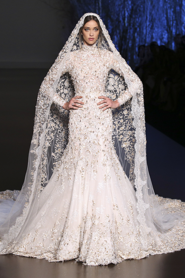 PARIS, FRANCE - JULY 10: A model walks the runway during the Ralph & Russo show as part of Paris Fashion Week - Haute Couture Fall/Winter 2014-2015 at Pavillon Cambon Capucines on July 10, 2014 in Paris, France. (Photo by Richard Bord/Getty Images)