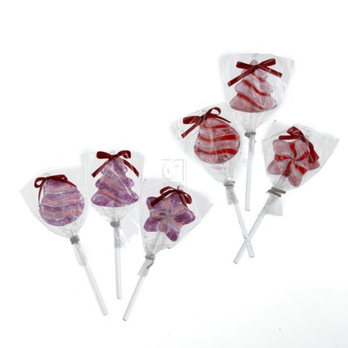 5 Pink & Red Lollipops 6/asstd. logo