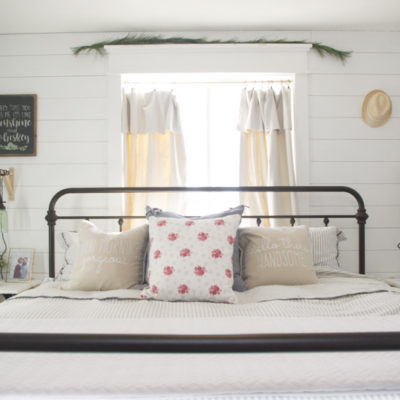 modern farmhouse bedroom, farmhouse bedroom, shiplap, shiplapped bedroom