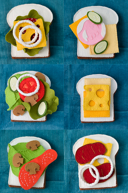 felt foods, felt food patterns, felt food tutorials, free felt food patterns