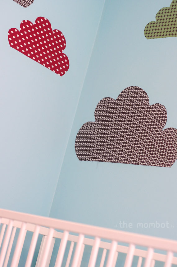 clouds, wall clouds, starched fabric wall decals