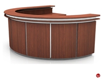 Picture of Contemporary Veneer Circular Reception Office Desk Workstation