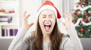 Christmas stress sad anger family