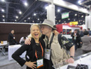 Karen Thomas, Thomas PR and Jack Neubart, Shutterbug at Powerocks’ Booth