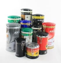 Custom printed metal tea tins