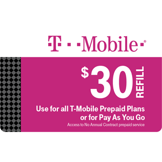 T-Mobile $30 Prepaid Refill Card