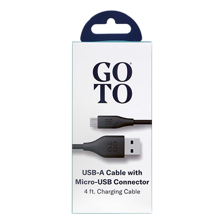 GoTo GoTo™ Micro to USB A Cable, 4 ft