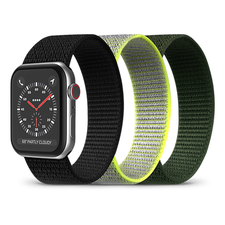 PureGear PureGear Velcro Watch Bands 3-Pack for Apple Watch, 42/44/45mm