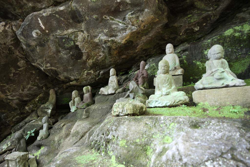 fotografia, materiale, libero il panorama, dipinga, fotografia di scorta,Visto Shangdong vecchio Gohyaku Rakan più scenico, Buddismo, Ishibotoke, Immagine buddista, Realizzazione