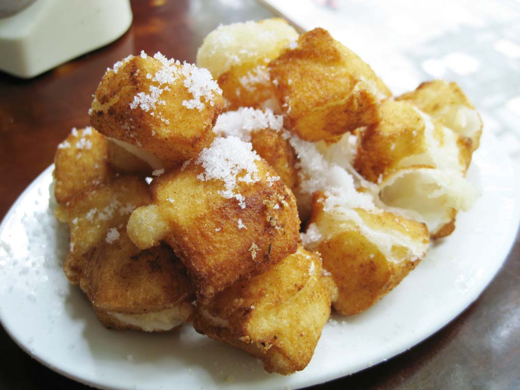 fotografia, materiale, libero il panorama, dipinga, fotografia di scorta,Torta di riso friggendo profondo, Zucchero, torta di riso, Cibo fritto in olio, Castano leggero