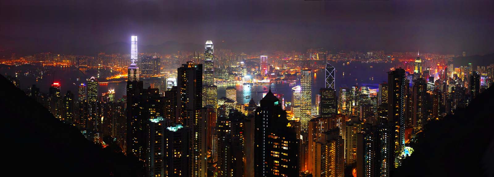 photo,material,free,landscape,picture,stock photo,Creative Commons,A night view of 1 million dollars, Victoria peak, Mt. Taihei, Hong Kong Island, Nine dragons