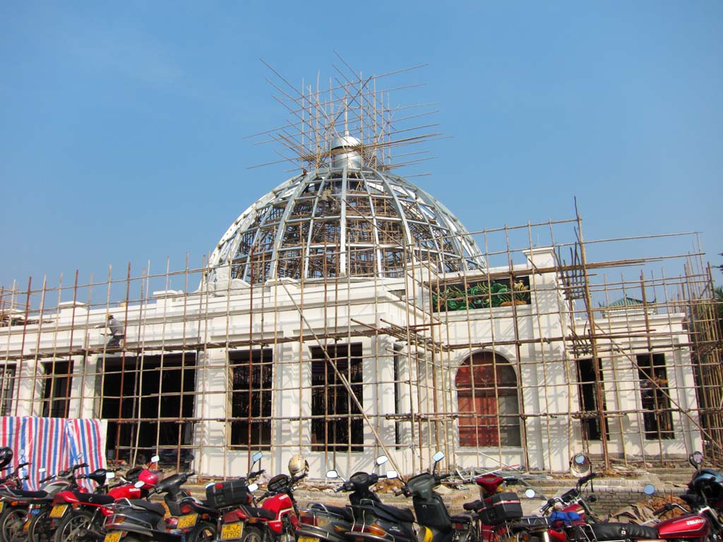 fotografia, materiale, libero il panorama, dipinga, fotografia di scorta,Un museo di Museo di Han Occidentale del Nanyue Re Mausoleo, Sotto costruzione, cupola, , 