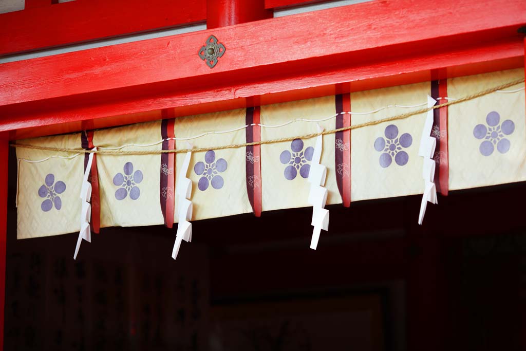 foto,tela,gratis,paisaje,fotografía,idea,Un EgaraTenjin - shaShrine santuario principal, Santuario sintoísta, Ciruela, Kamakura, Tenjin de cólera