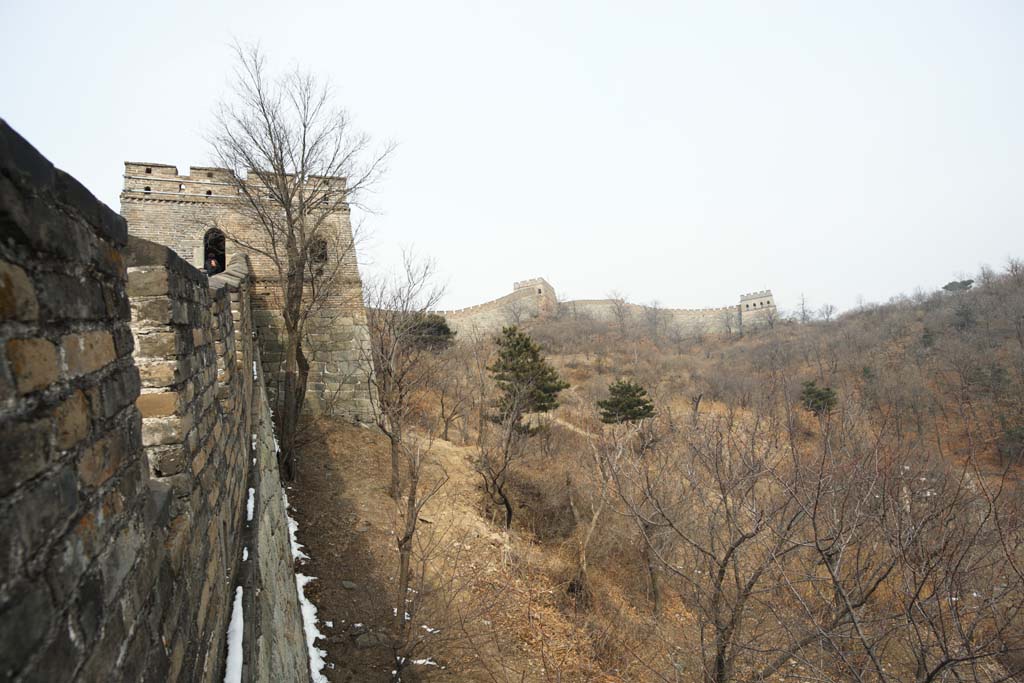 foto,tela,gratis,paisaje,fotografía,idea,Mu Tian Yu gran pared, Pared de castillo, Puesto de vigilancia en un castillo, El Hsiung - Nu, 