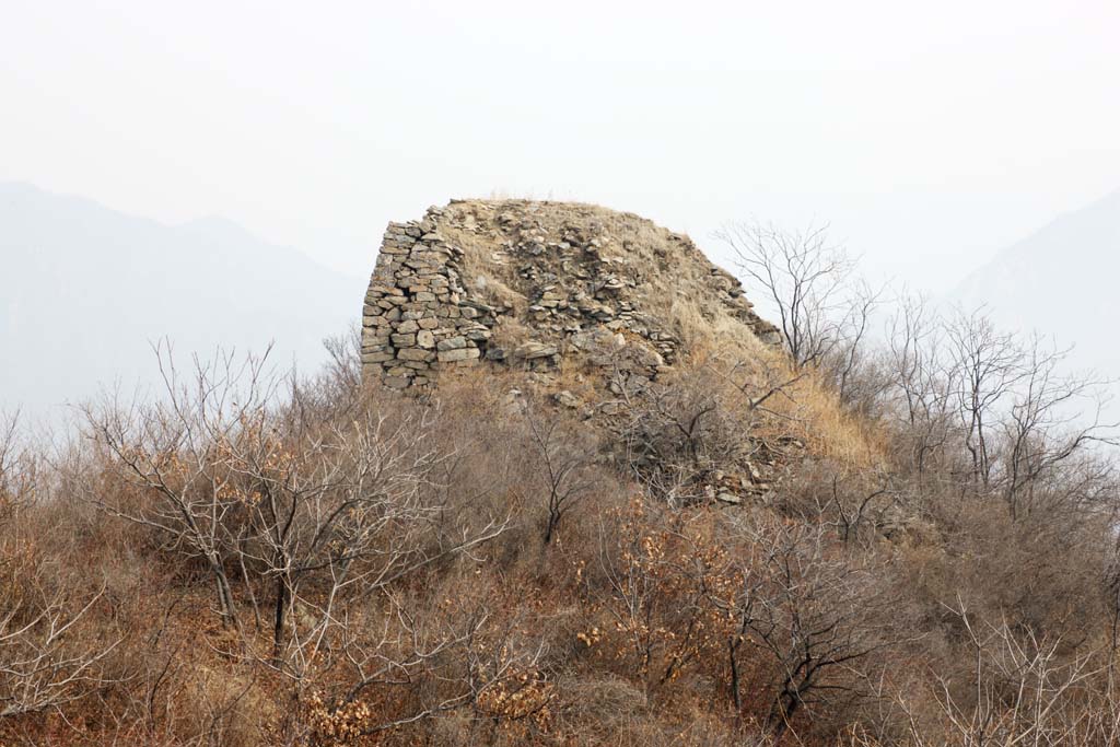 fotografia, material, livra, ajardine, imagine, proveja fotografia,Mu Tian Yu grande parede, parede de castelo, vigia em um castelo, O Hsiung-Nu, 