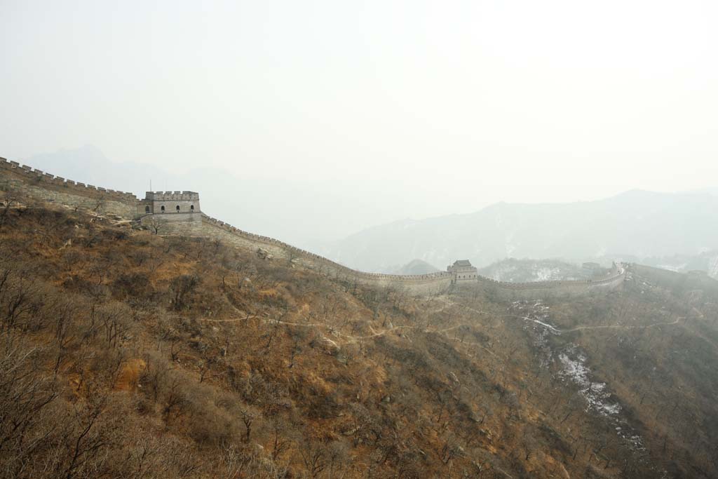 photo, la matière, libre, aménage, décrivez, photo de la réserve,Mu Tian Yu Grande muraille, mur de château, guet dans un château, Le Hsiung-Nu, 