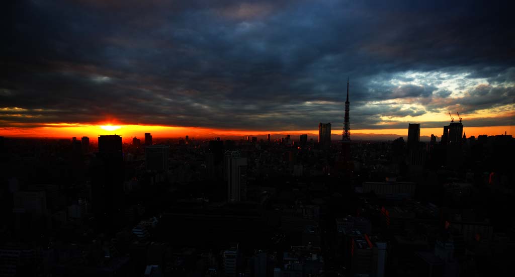 photo,material,free,landscape,picture,stock photo,Creative Commons,A city of the end, building, The downtown area, Tokyo Tower, Toranomon