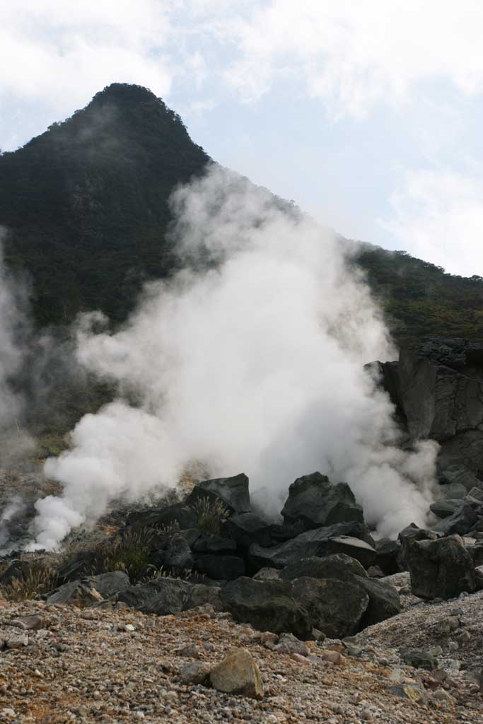 foto,tela,gratis,paisaje,fotografía,idea,Oowakudani, Hakone, Volcán, Calor terrestre, Montaña