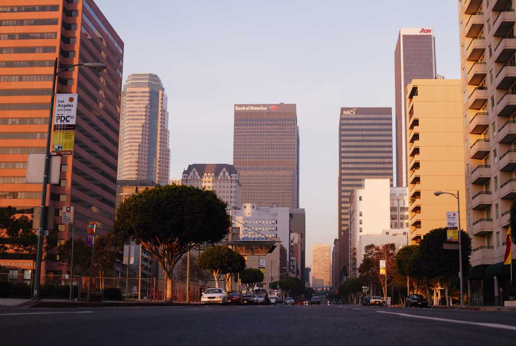 photo, la matière, libre, aménage, décrivez, photo de la réserve,Soir en ville, construire, automobile, gratte-ciel, Los Angeles