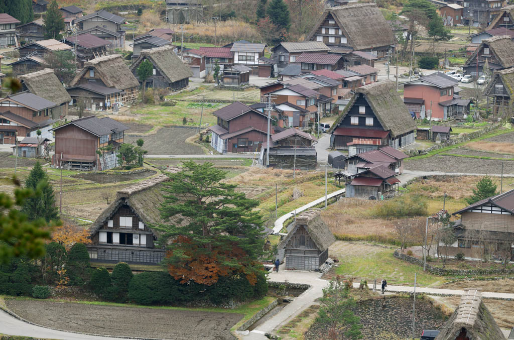 foto,tela,gratis,paisaje,fotografía,idea,Shirakawago comandar, Arquitectura con ridgepole principal, Cubrir con paja, Casa confidencial, Paisaje rural