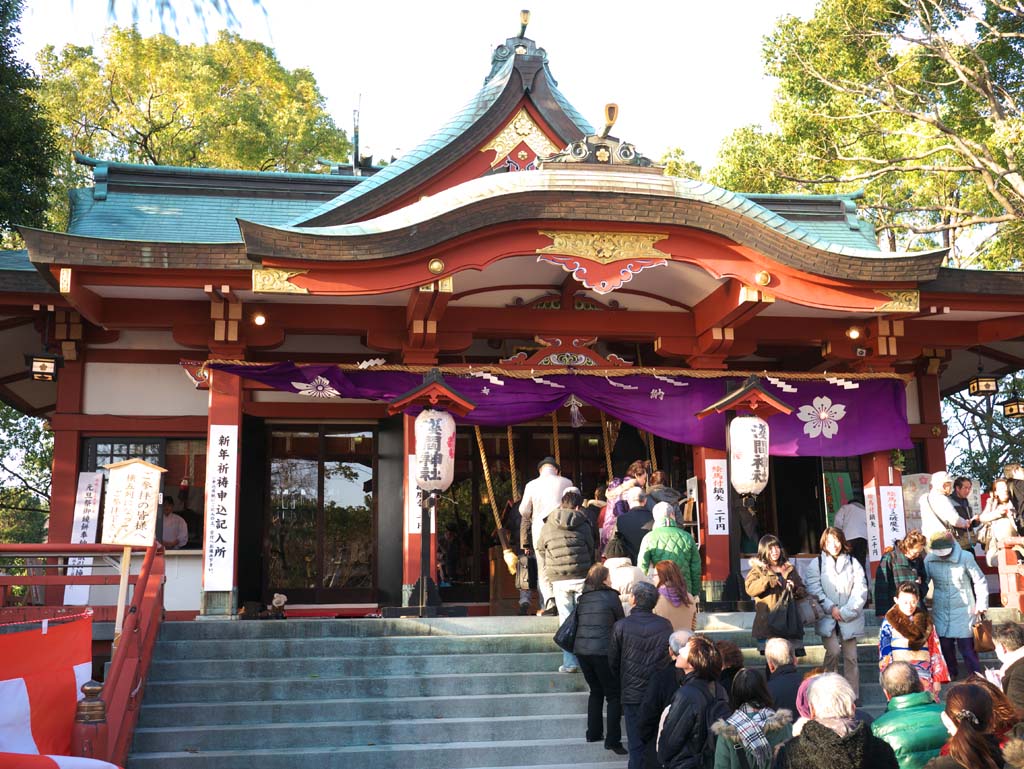 fotografia, materiale, libero il panorama, dipinga, fotografia di scorta,Il Tamagawa Santuario Sengen, , , , 