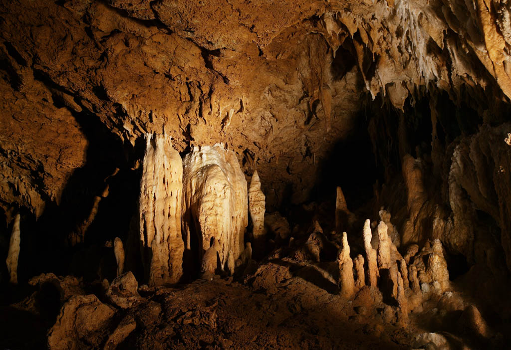 fotografia, material, livra, ajardine, imagine, proveja fotografia,Ishigaki-jima Ilha estalactite caverna, caverna de estalactite, Estalactite, Pedra calcária, caverna