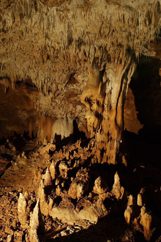 Foto, materiell, befreit, Landschaft, Bild, hat Foto auf Lager,Ishigaki-jima Island Tropfsteinhöhle, Tropfsteinhöhle, Tropfstein, Kalkstein, Höhle