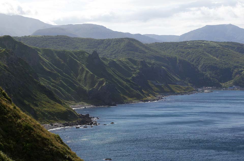 foto,tela,gratis,paisaje,fotografía,idea,El marítimo de Shakotan Peninsula, Montaña, La orilla, El mar, Color azul