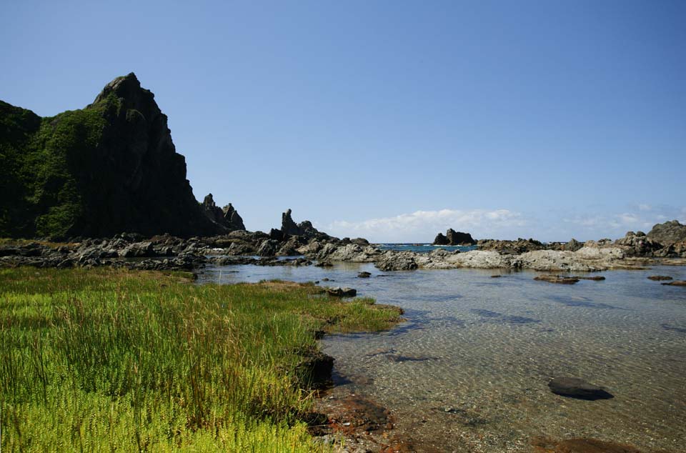 fotografia, materiale, libero il panorama, dipinga, fotografia di scorta,Il mare di un pellegrinaggio, rupe, La spiaggia, pietra, onda