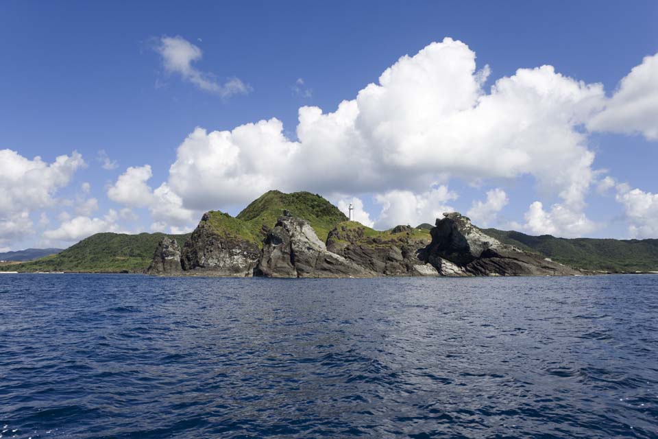 photo, la matière, libre, aménage, décrivez, photo de la réserve,Phare Kanzaki, montagne branlante, phare, ciel bleu, La mer