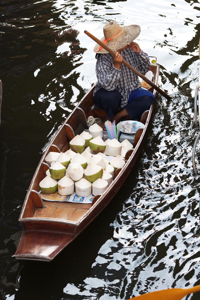 foto,tela,gratis,paisaje,fotografía,idea,Una embarcación de la venta de coco, Mercado, Comprando y vender, Bote, 