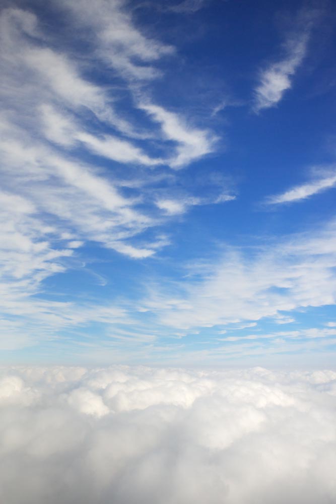 Foto, materieel, vrij, landschap, schilderstuk, bevoorraden foto,Het is leeggoed binnen de zee van de bewolking, Zee van de bewolking, De weersgesteldheid, De stratosfeer, Blauwe lucht