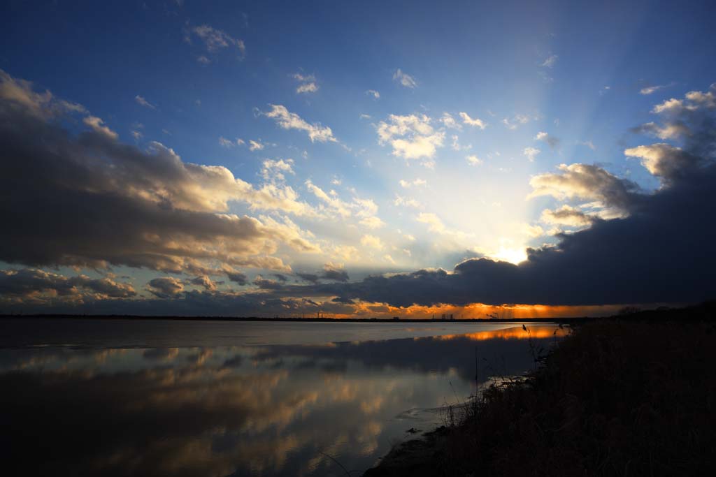 photo, la matière, libre, aménage, décrivez, photo de la réserve,Le coucher de soleil du Lake Uto Ney, Terre humide, Glace, Geler, ciel bleu