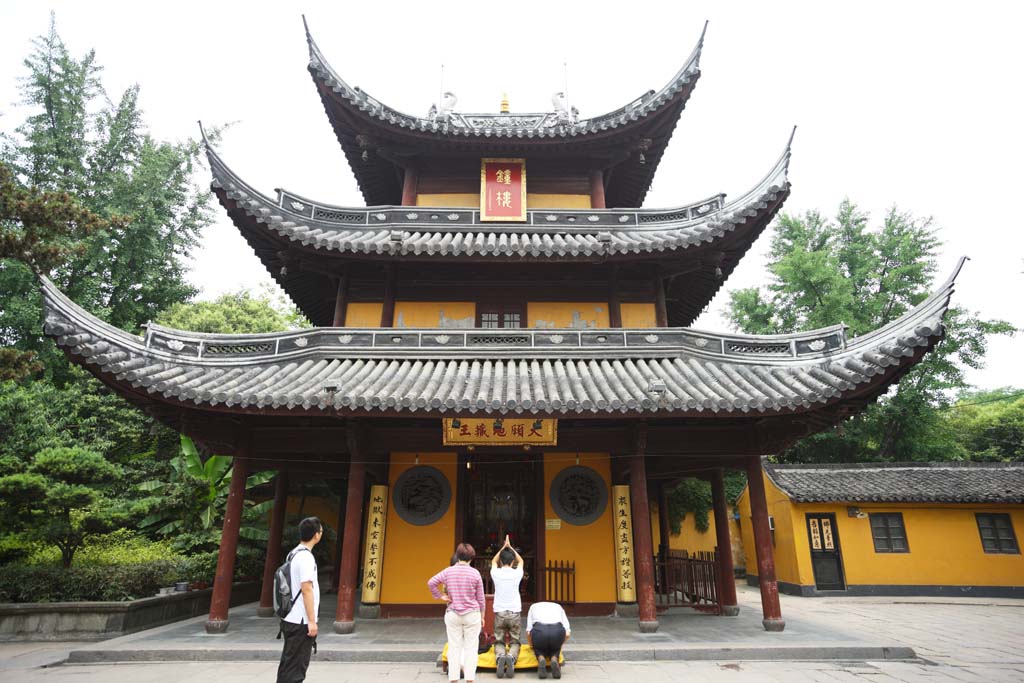 foto,tela,gratis,paisaje,fotografía,idea,Un Ryuge masivo campanario del templo, Buddhism, Oración, Fe, Golpear una campana