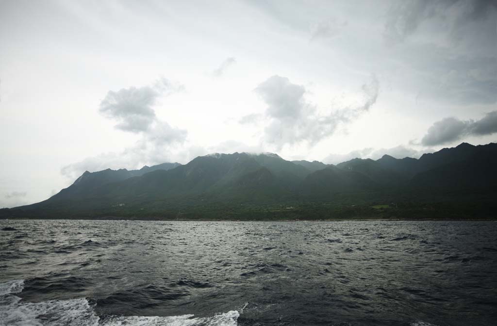 photo, la matière, libre, aménage, décrivez, photo de la réserve,Yakushima, ridgeline, La mer, falaise, nuage