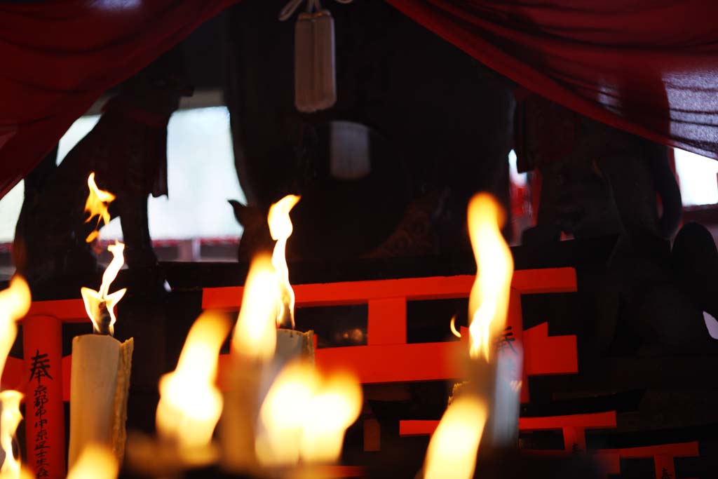 Foto, materiell, befreit, Landschaft, Bild, hat Foto auf Lager,Fushimi-Inari Taisha Shrine Falkenadlergesellschaft, Kerze, , Inari, Fuchs