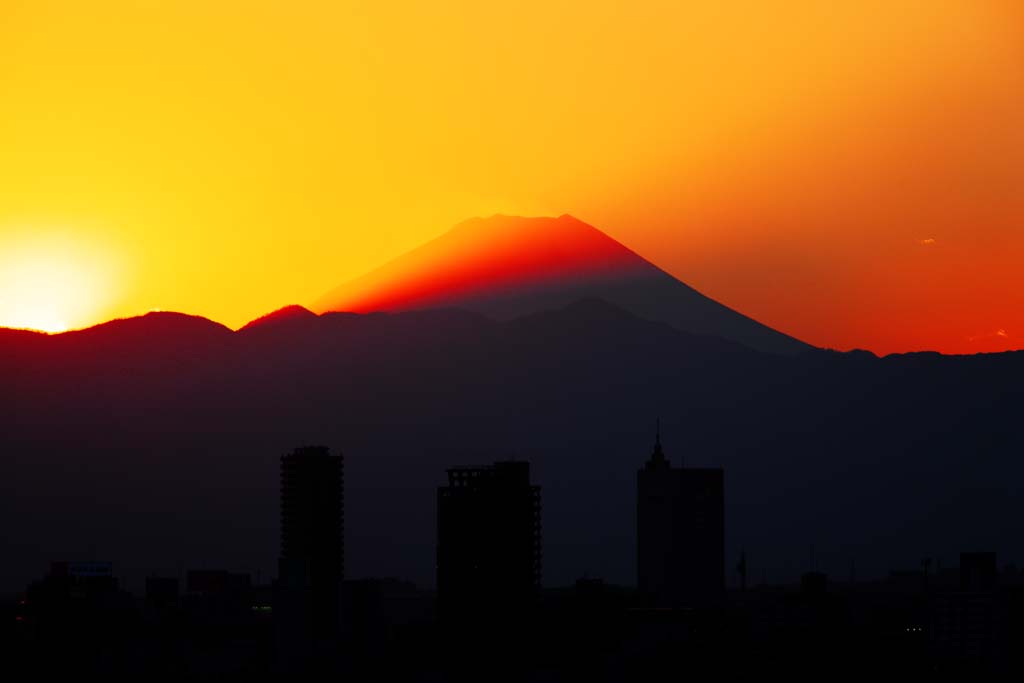 Ôîòî, ìàòåðèàëüíûé, ñâîáîäíûé, ïåéçàæ, ôîòîãðàôèÿ, ôîòî ôîíäà.,Mt. Fuji dusk, Mt. Fuji, Çäàíèå, Ñâåò ëèíèÿ, Ãîðà