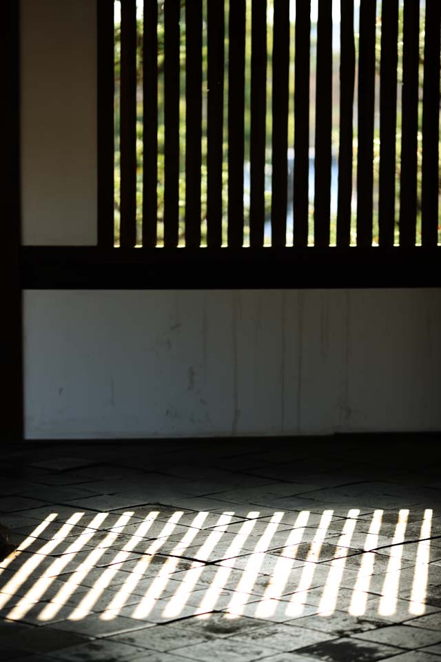 photo, la matière, libre, aménage, décrivez, photo de la réserve,Le temple de fondateur de Temple Tofuku-ji, Chaitya, treillagez la fenêtre, lumière, ombre