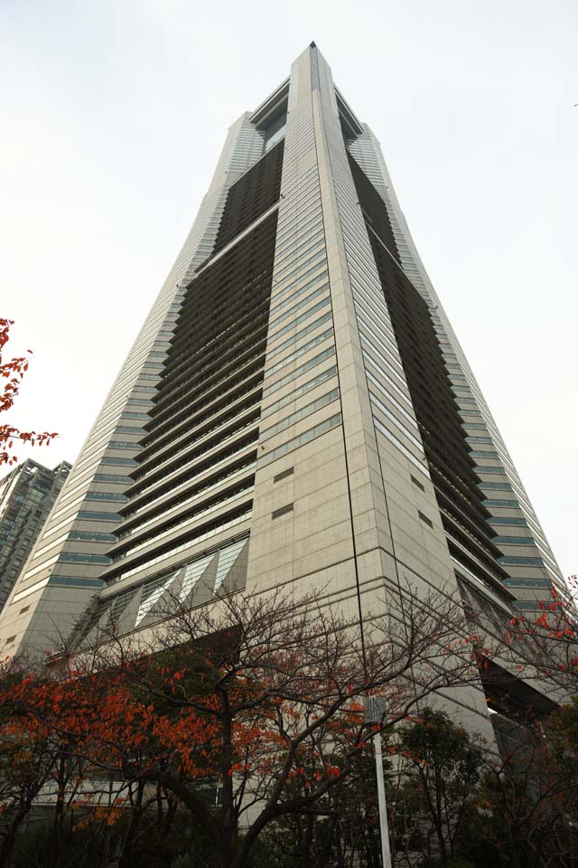 fotografia, materiale, libero il panorama, dipinga, fotografia di scorta,Torre di pietra miliare di Yokohama, torre di pietra miliare, È alto, edificio a molti piani, città di modello futura