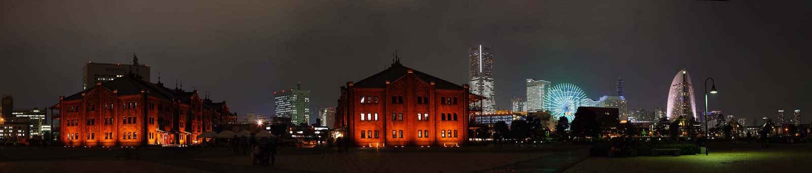 Foto, materieel, vrij, landschap, schilderstuk, bevoorraden foto,Yokohama rode baksteen magazijn, Baksteen magazijn, Bezoekende touristenplaats stip, Waterkant, Vernieuwing industrie erfstuk