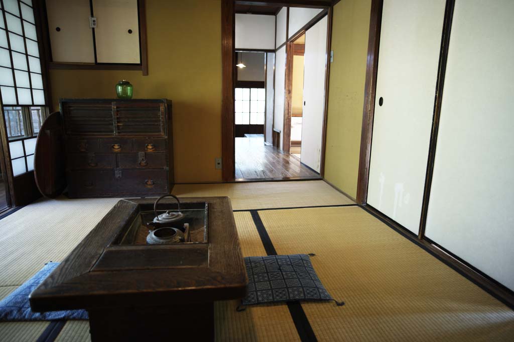 foto,tela,gratis,paisaje,fotografía,idea,Ougai Mori / Soseki Natsume casa del museo de pueblo de Meiji - mura, Construcción del Meiji, La occidentalización, Casa japonés -style, Herencia cultural